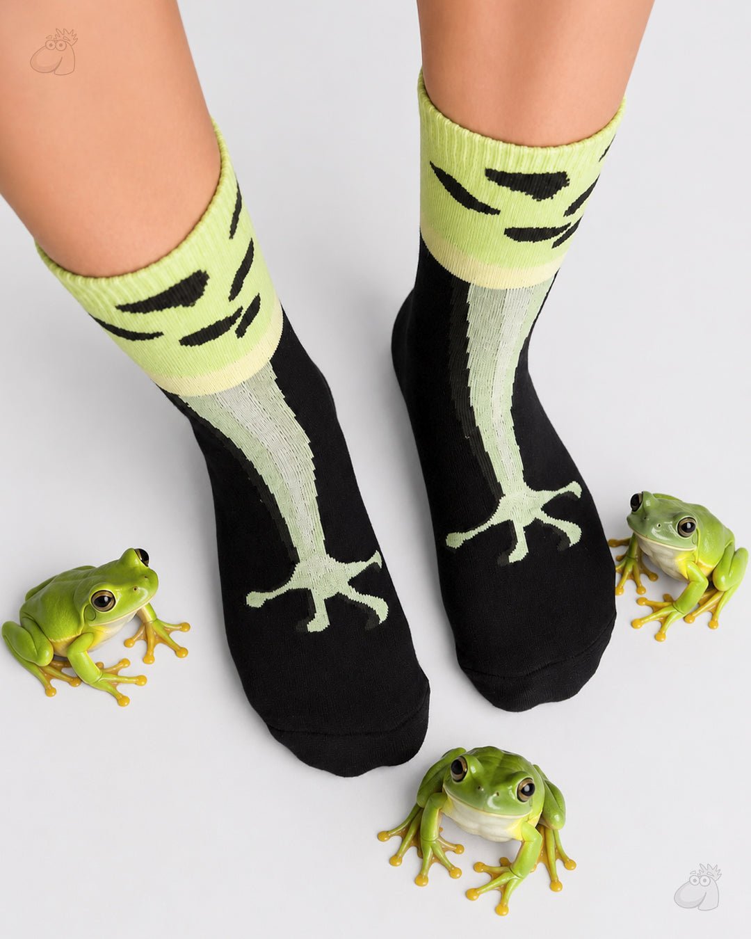 Frog - Funny legs edition Ultra Light Designer Crew Sock