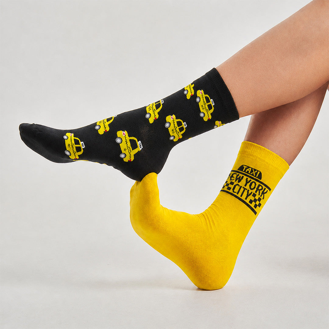 NYC Yellow Cab Crew Socks