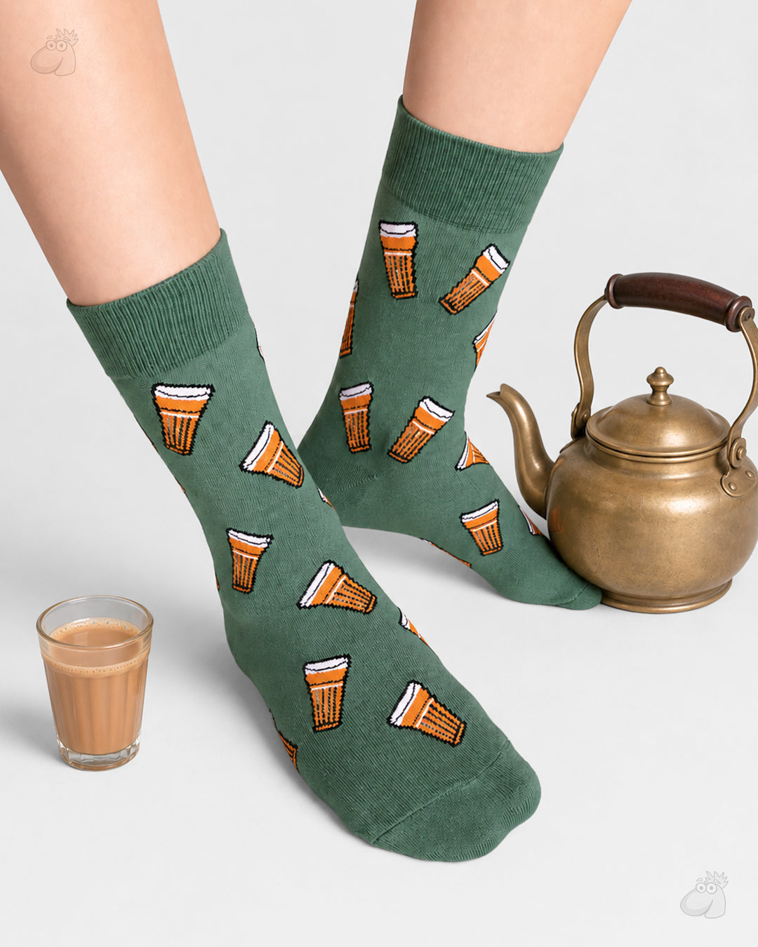 Chai Socks Sockscarving- Rainy Days Edition