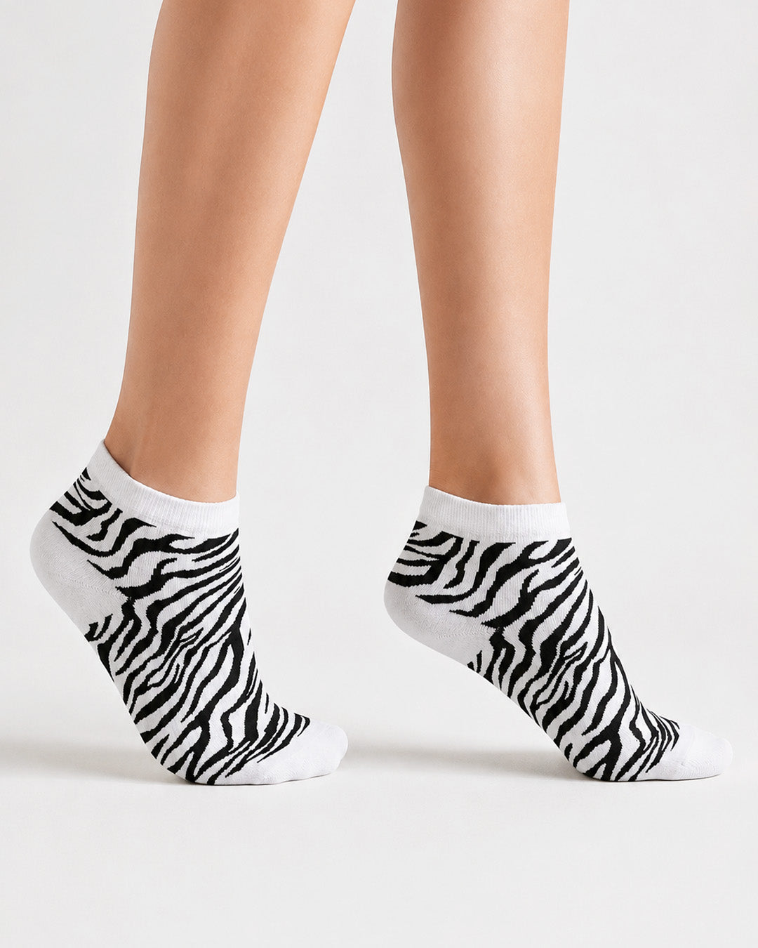 Classic Zebra Socks Ankle Length- Safari Edition