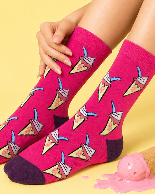 Bakery- Icecream Ultra Light Designer Crew Sock