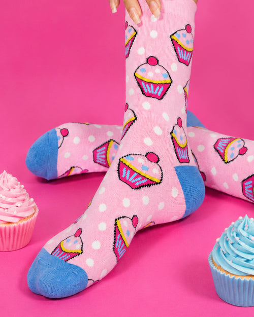 Bakery- Cupcake Ultra Light Designer Crew Sock