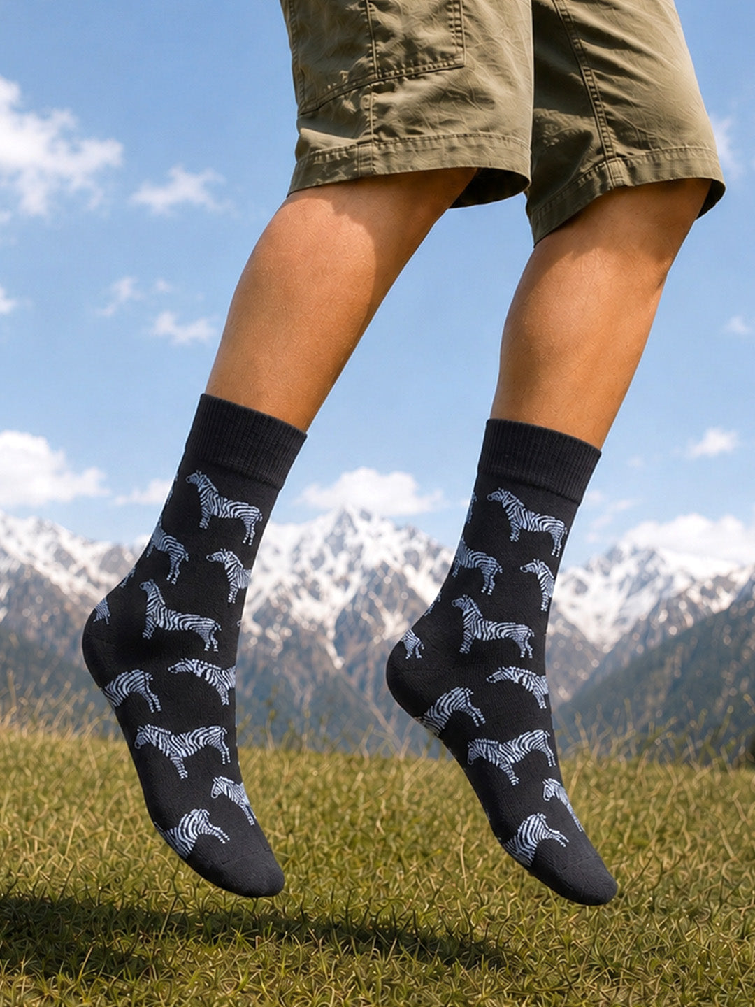 Zebra Socks- Safari Edition