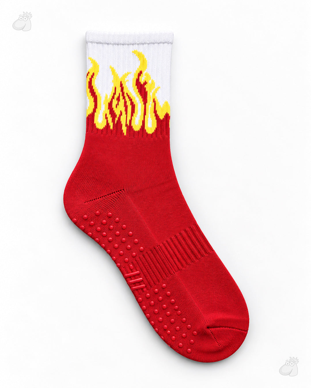 Studio Fire Edition Yoga/Pilates Socks - RED/WHITE- YELLOW FLAMES