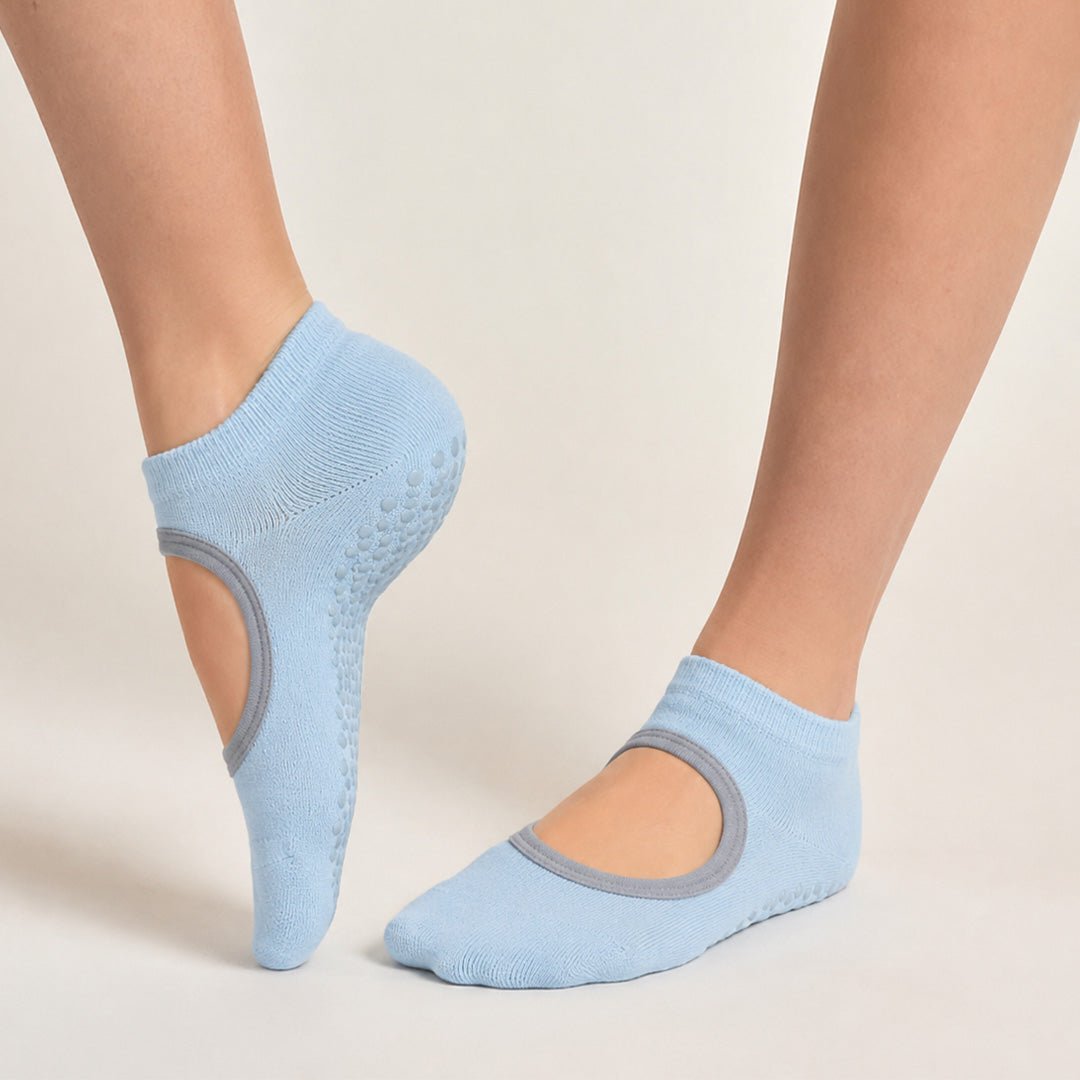 '-Women's Yoga/Pilates Studio Socks- Blue-