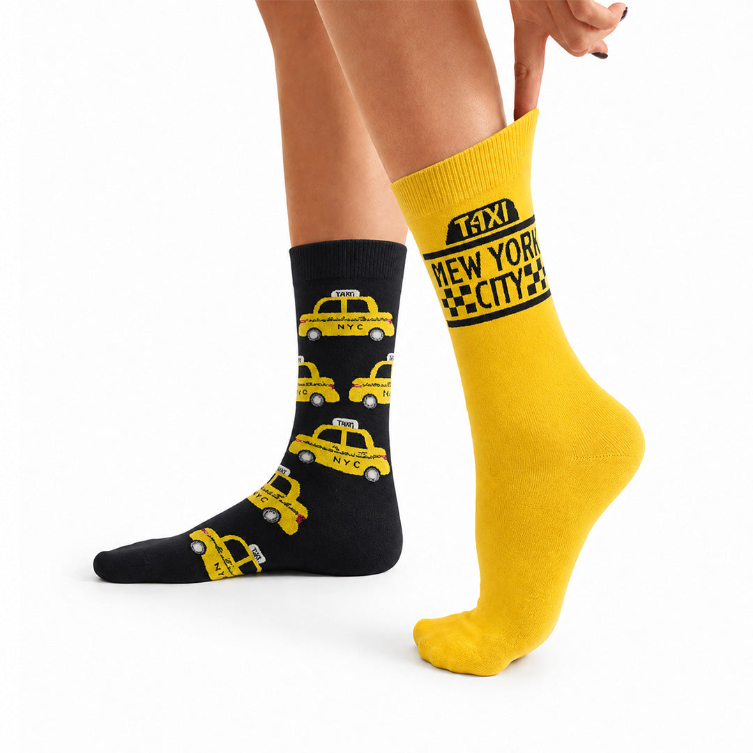 NYC Yellow Cab Crew Socks