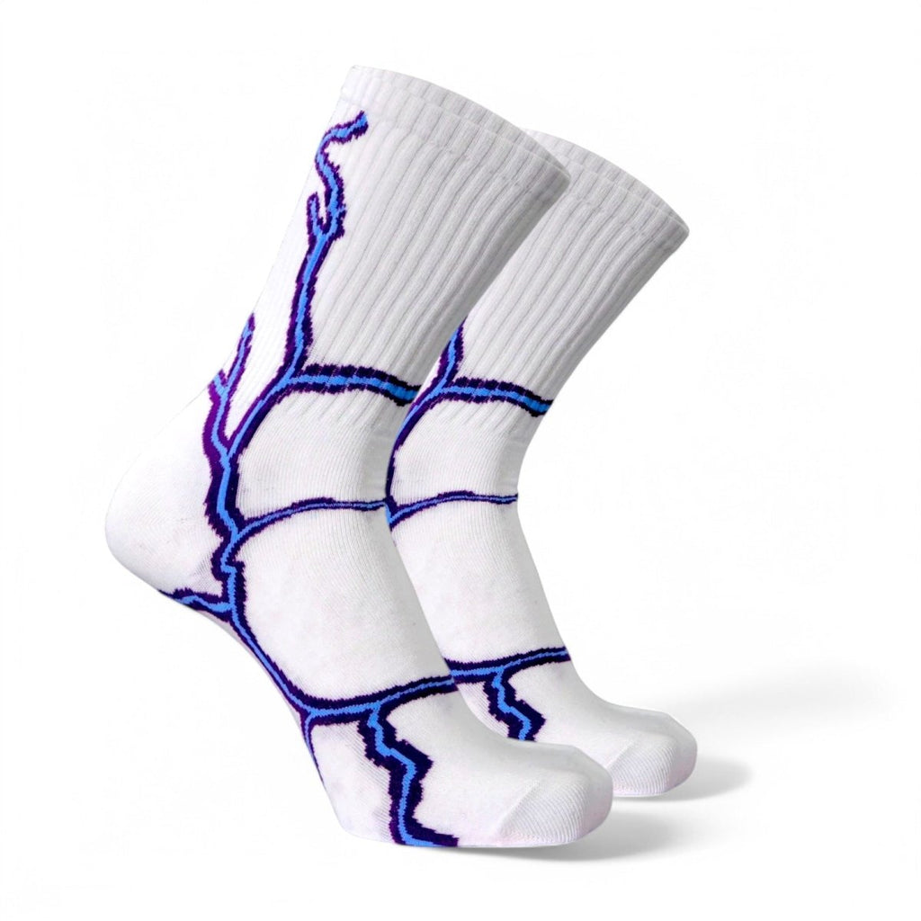 Elemental Shock - WHITE - PURPLE LIGHT - Sockscarving - Feel The Comfort