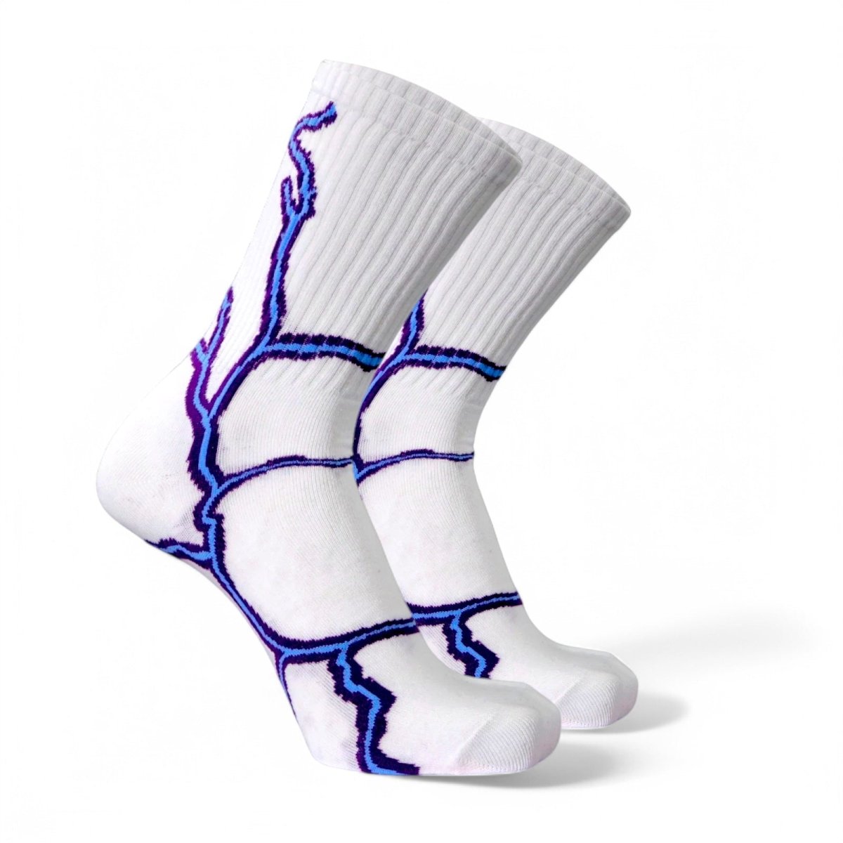 Elemental Shock - WHITE - PURPLE LIGHT - Sockscarving - Feel The Comfort