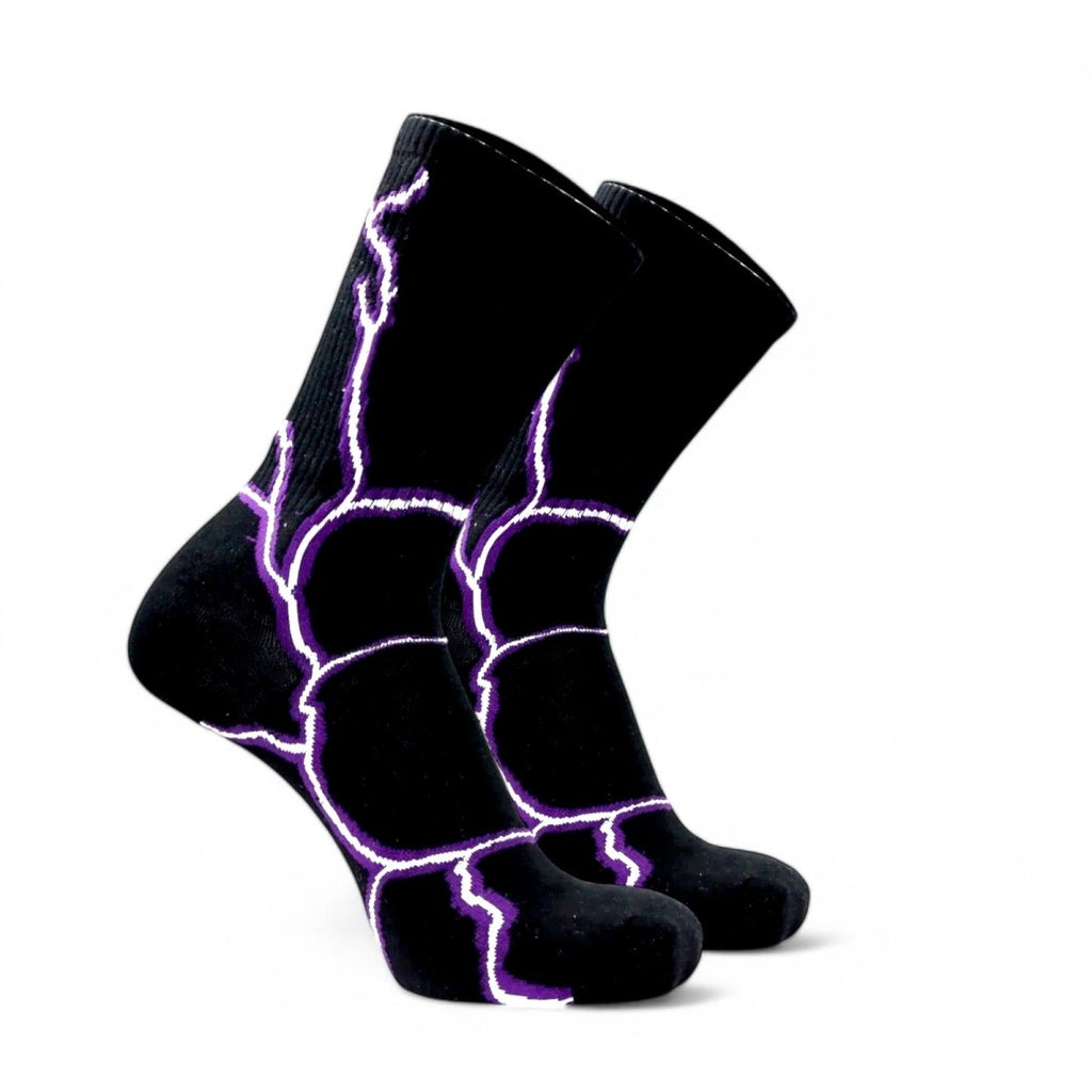 Elemental Shock - BLACK - PURPLE LIGHT - Sockscarving - Feel The Comfort