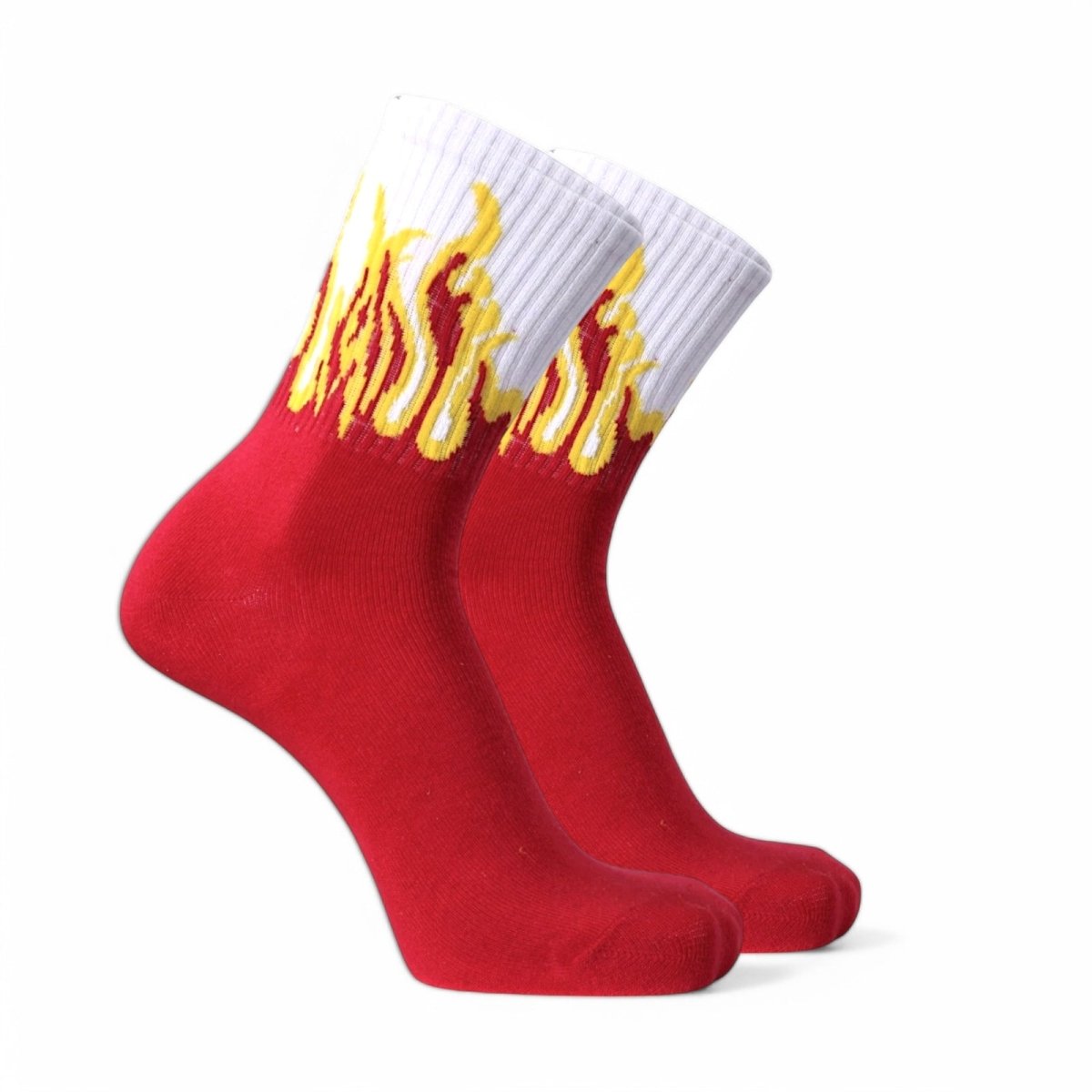 Elemental Blaze - RED/WHITE - YELLOW FLAMES - Sockscarving - Feel The Comfort