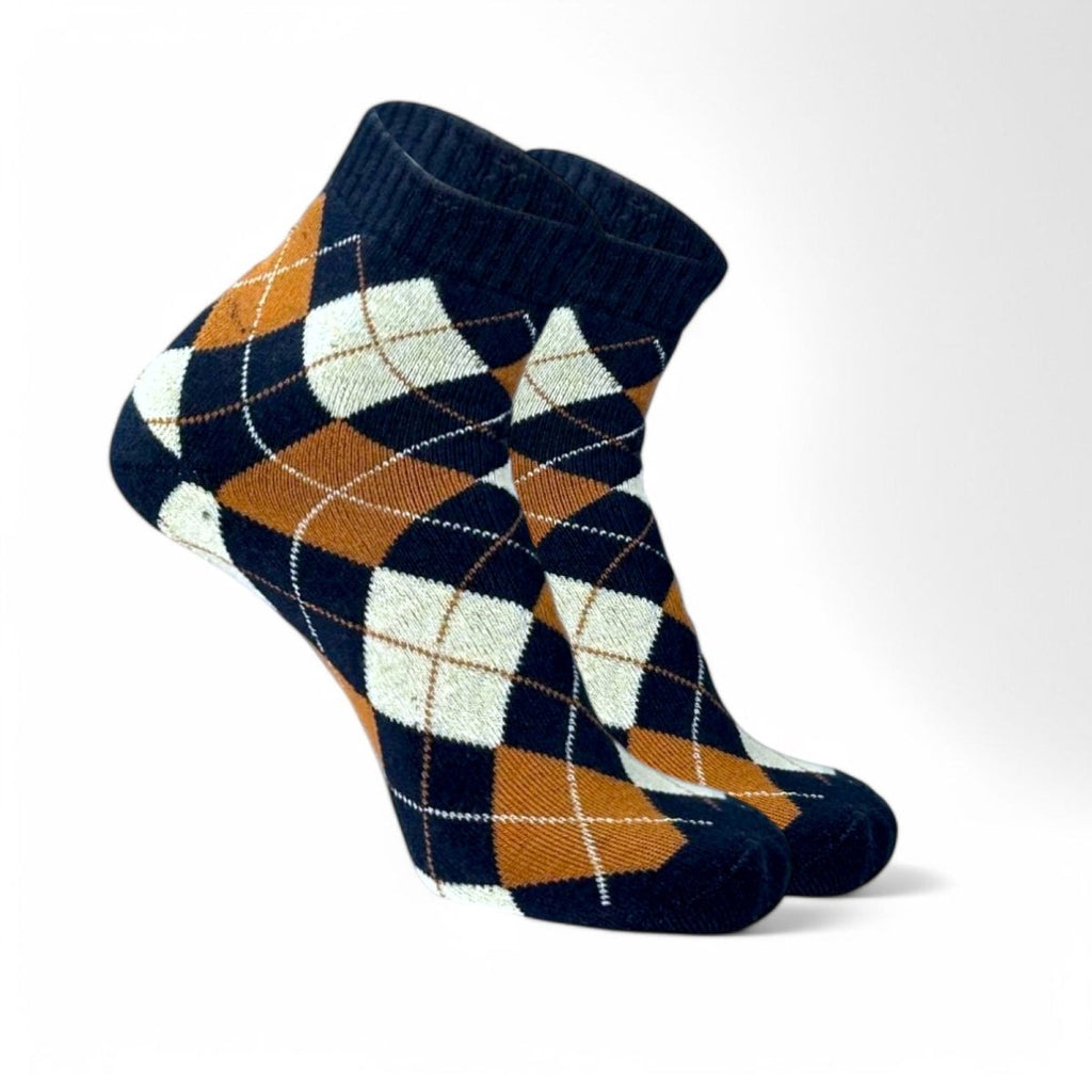 Winter Argyle - Blue - Sockscarving - Feel The Comfort