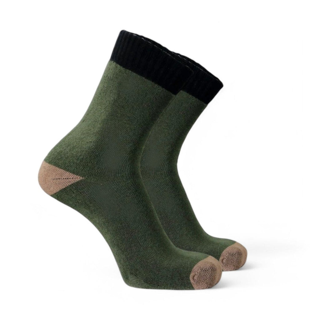 Winter Haven - GREEN/BROWN - Sockscarving - Feel The Comfort