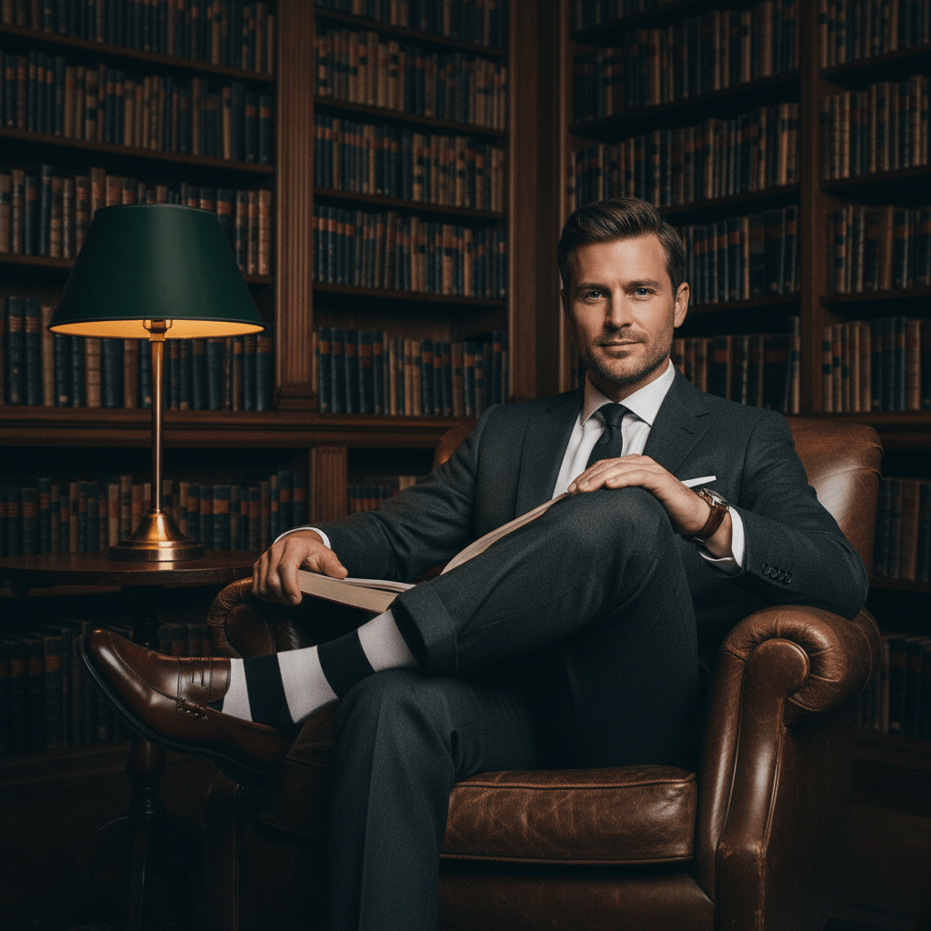 Monochrome Edge - Black & White Stripe - Sockscarving - Feel The Comfort