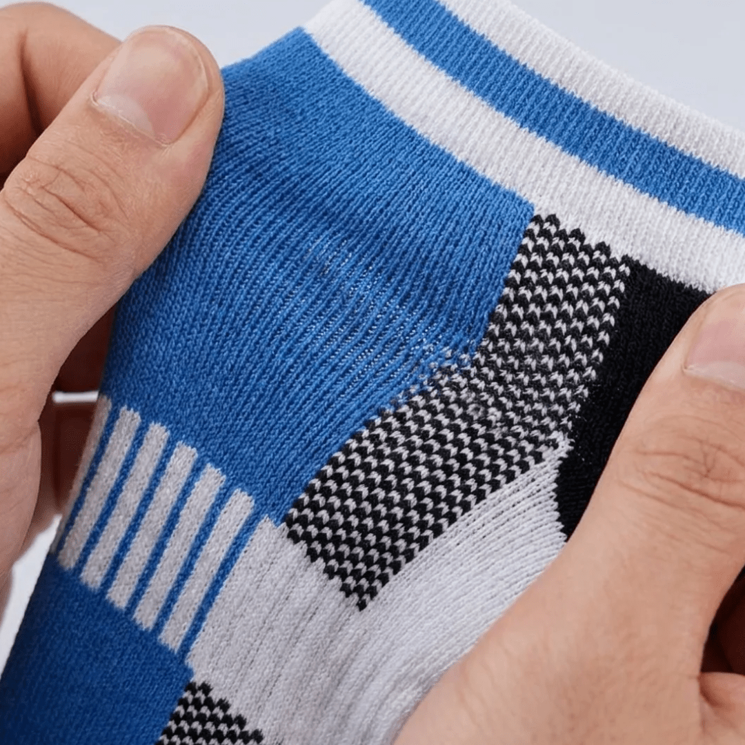 '-Airofit Cushioned Ankle Socks-Light blue/White-