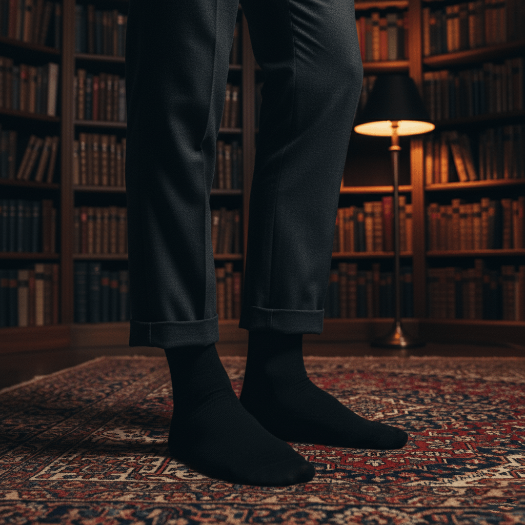 Monochrome Edge - Black - Sockscarving - Feel The Comfort