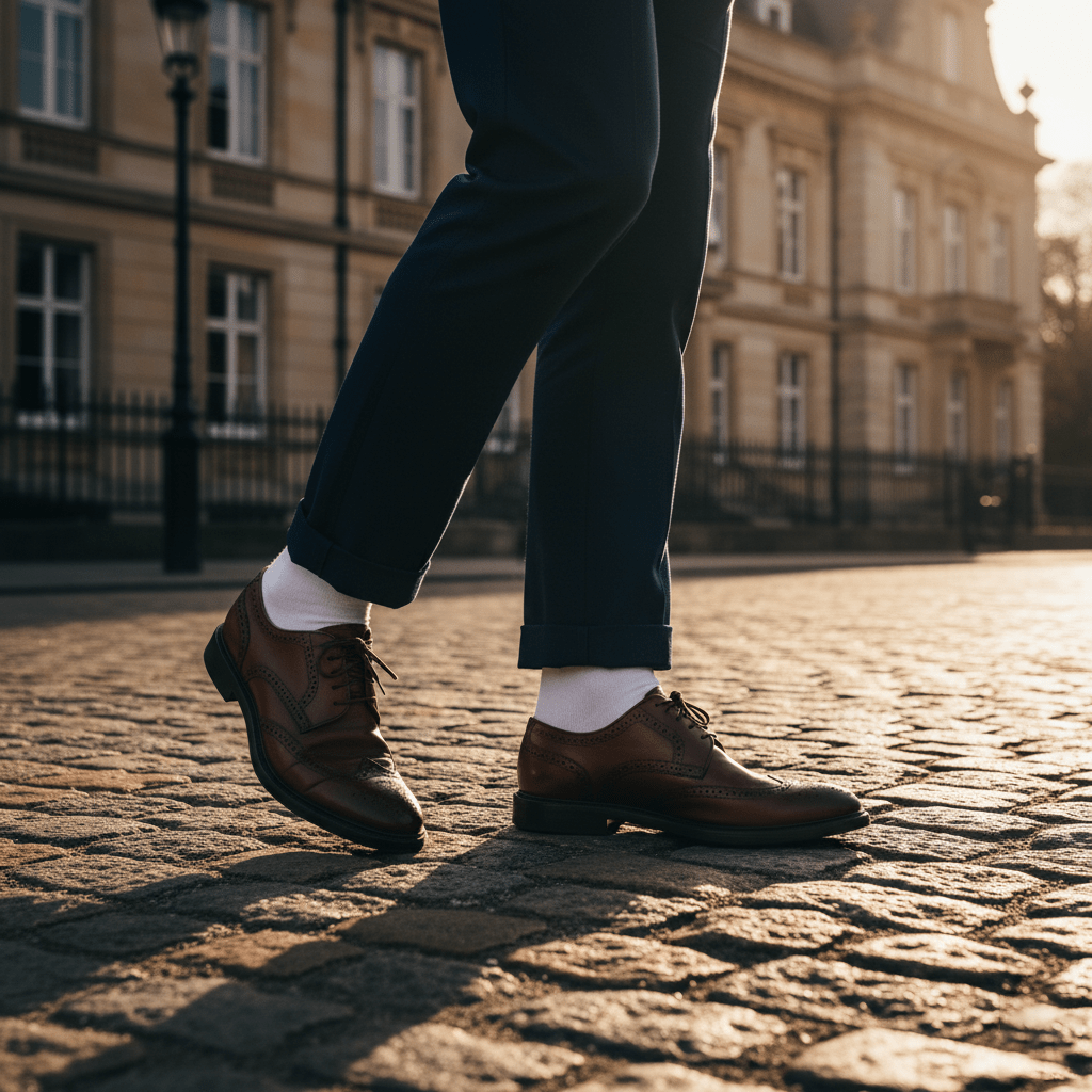 Coastal Classic - Full White & Navy Blue - Sockscarving - Feel The Comfort