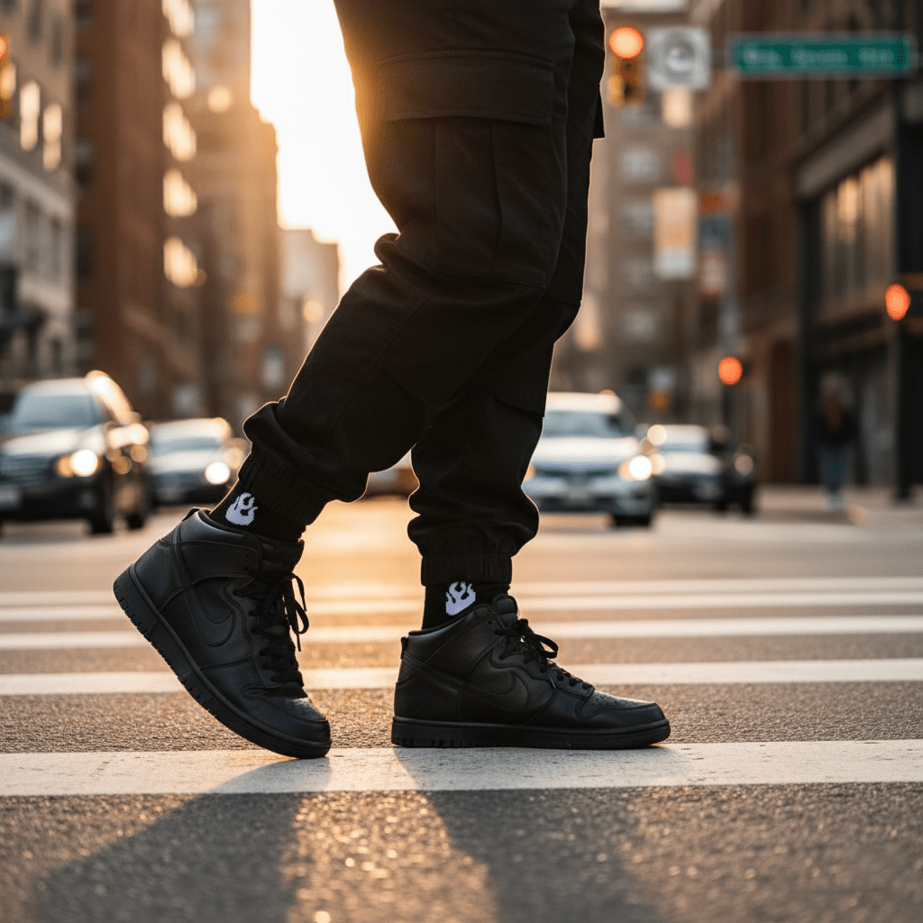 Elemental Ember - BLACK/WHITE - Sockscarving - Feel The Comfort