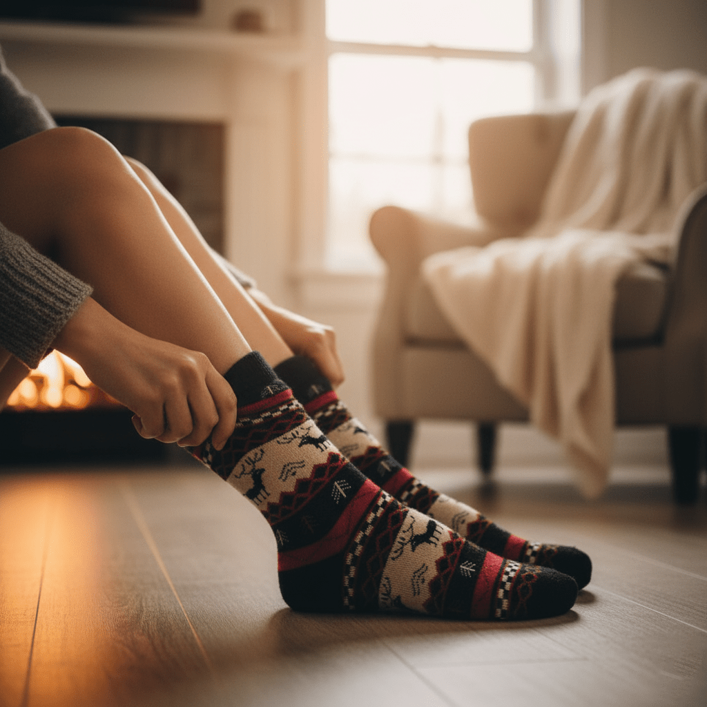 Forest Hearth: Winter's Warm Embrace - Sockscarving - Feel The Comfort