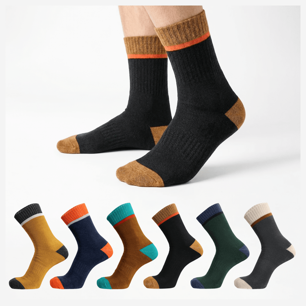 elegance socks pack of 6 premium cotton full length breathable unisex socks-Sockscarving® Elegance Luxury Full-Length Edition (Pack of 6 | Unisex)-