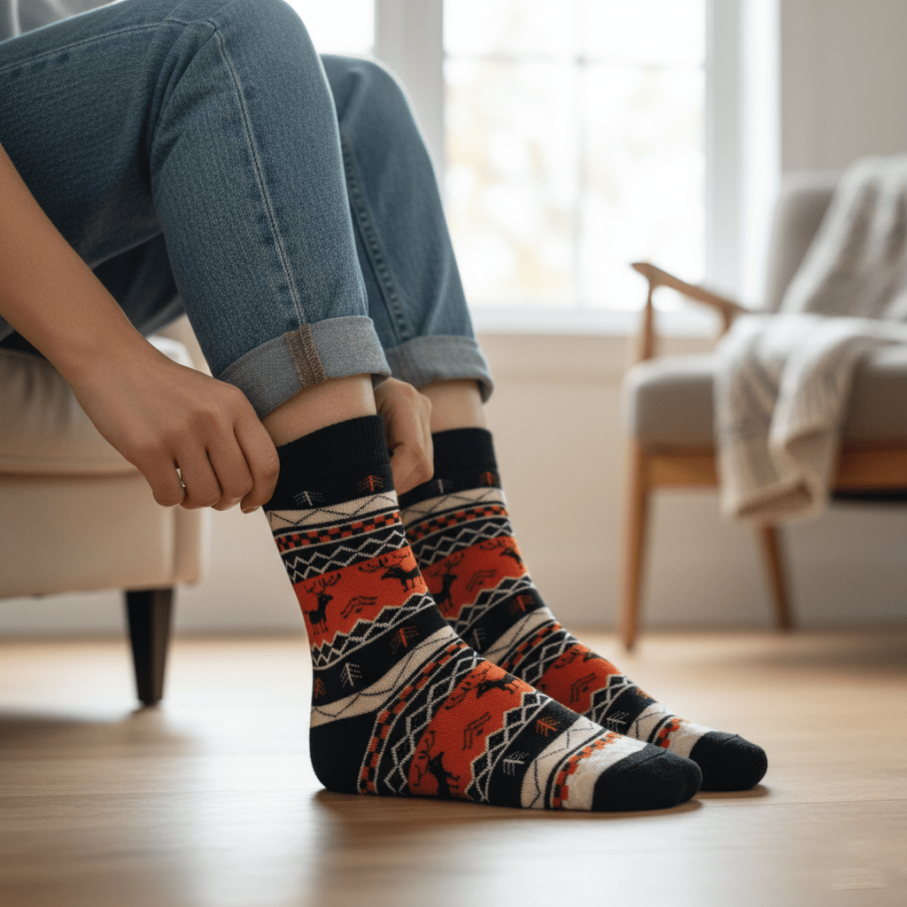 Forest Hearth: Winter's Warm Embrace - Sockscarving - Feel The Comfort