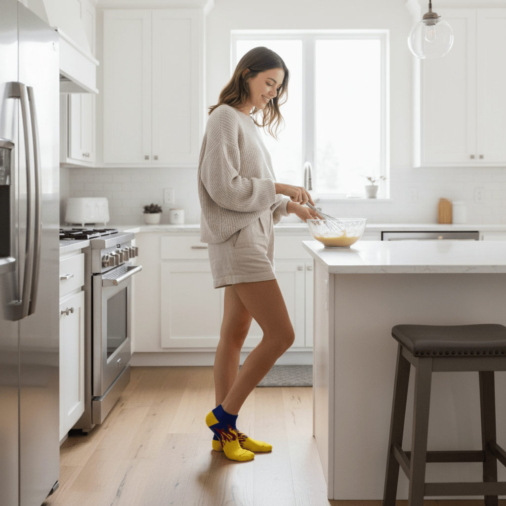 Elemental Spark - YELLOW/BLUE - RED FLAMES - Sockscarving - Feel The Comfort